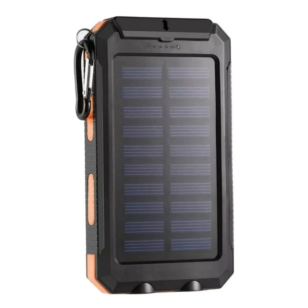 Dual USB DIY Solar Power Bank Case Kits Battery Charger External Box Flashlight